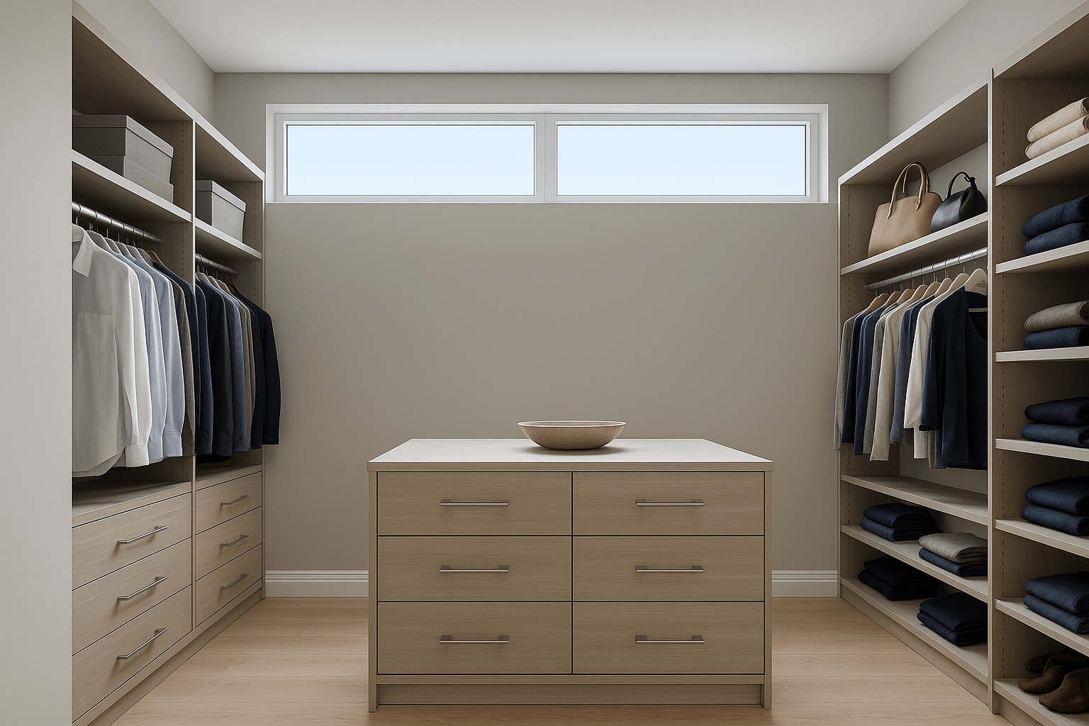Innerscene Circadian Sky 1x4s installed in a closet