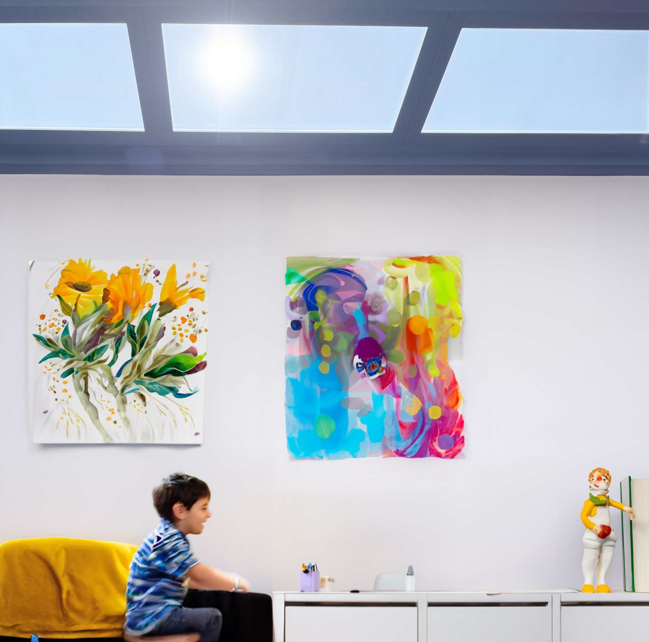 Innerscene Virtual Sun displayed in kids room