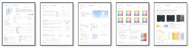 Specification sheet thumbnails