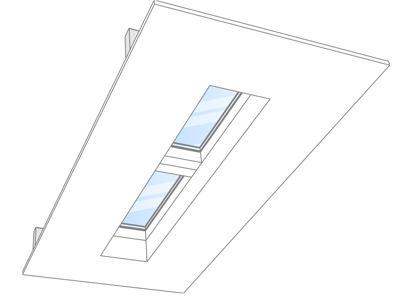 Innerscene Circadian Sky installation diagram in recessed position