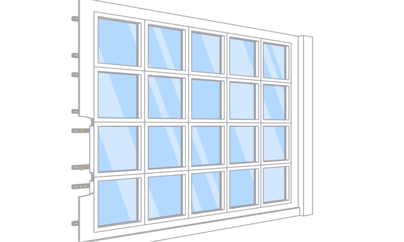 Innerscene Circadian Sky installation diagram for wall