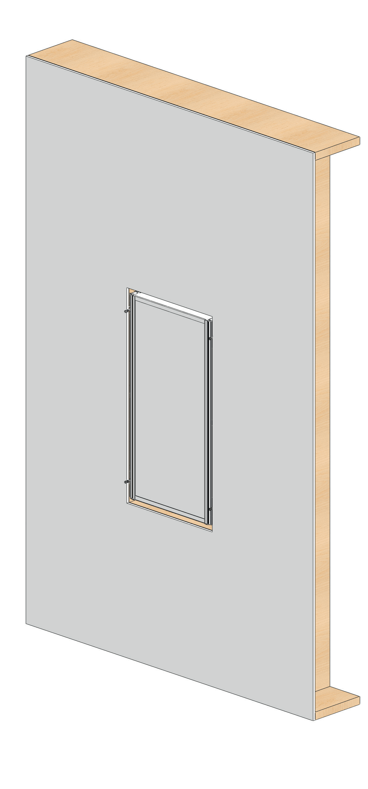 Wall niche ready to receive fixture