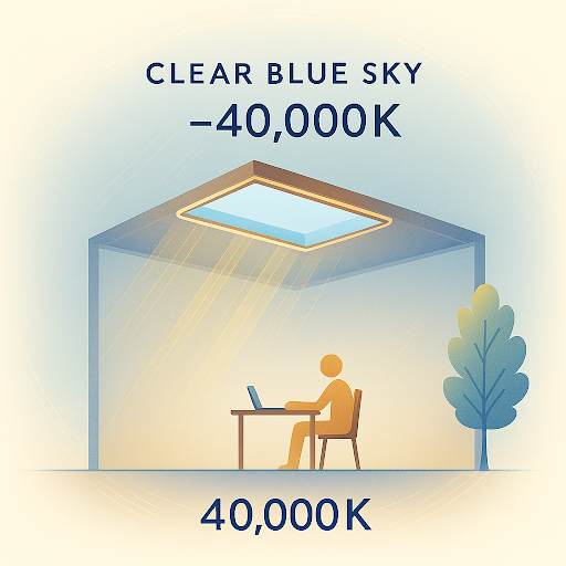 Sky-only CCT showing pure blue sky at 200000K